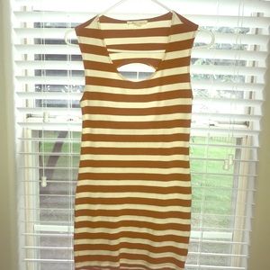 Mini striped out dress